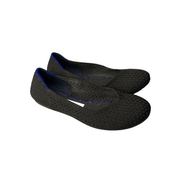 Rothy's honeycomb slip on shoes flats black women's size 6 no insoles - Picture 3 of 7